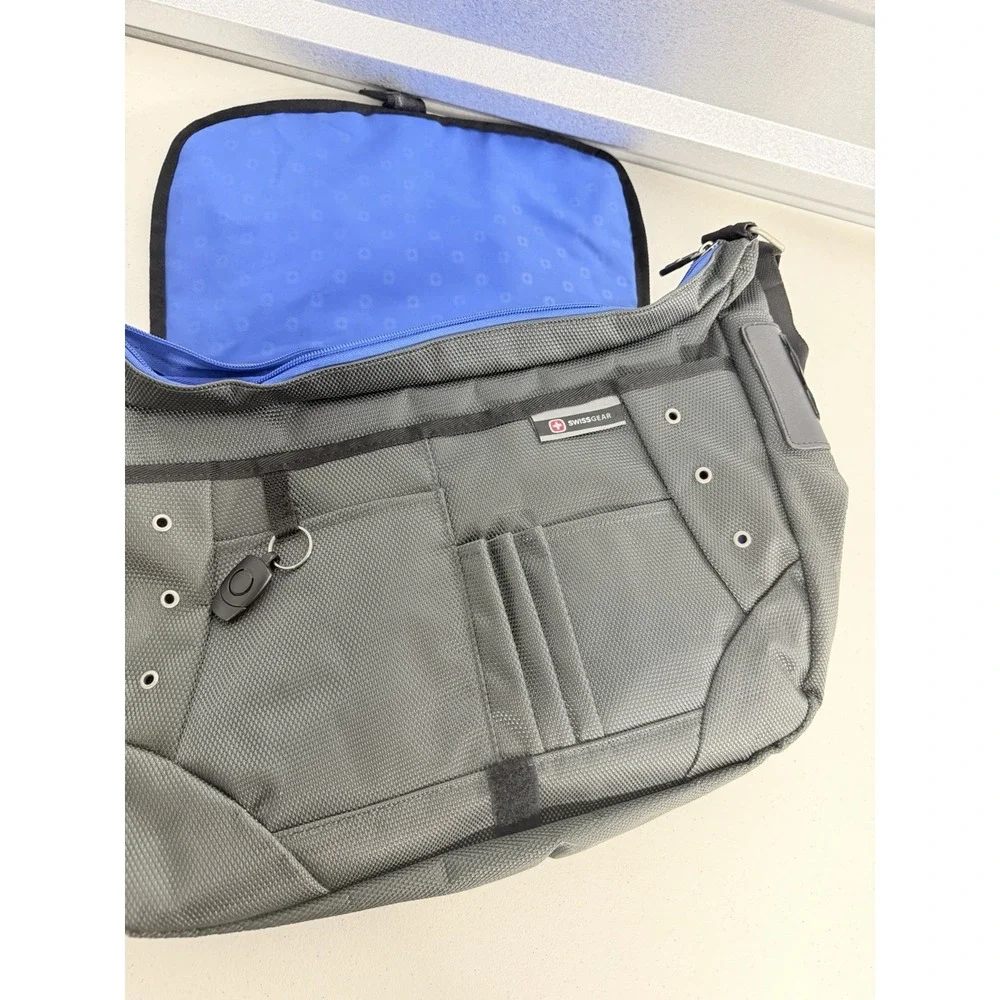 SwissGear Messenger Bag Gray Tech Laptop Crossbody Shoulder